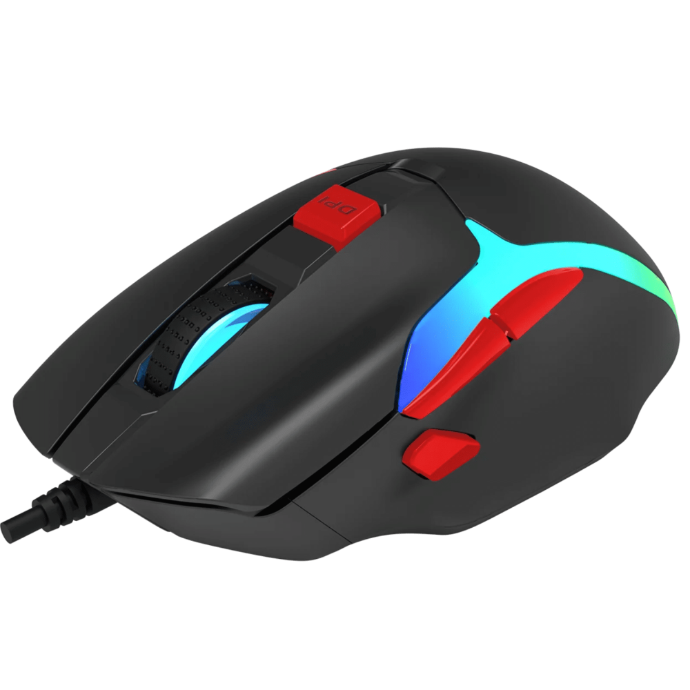 MOUSE GAMER MARVO M360 TEPO 70 RGB USB NEGRO12800DPI GAMING