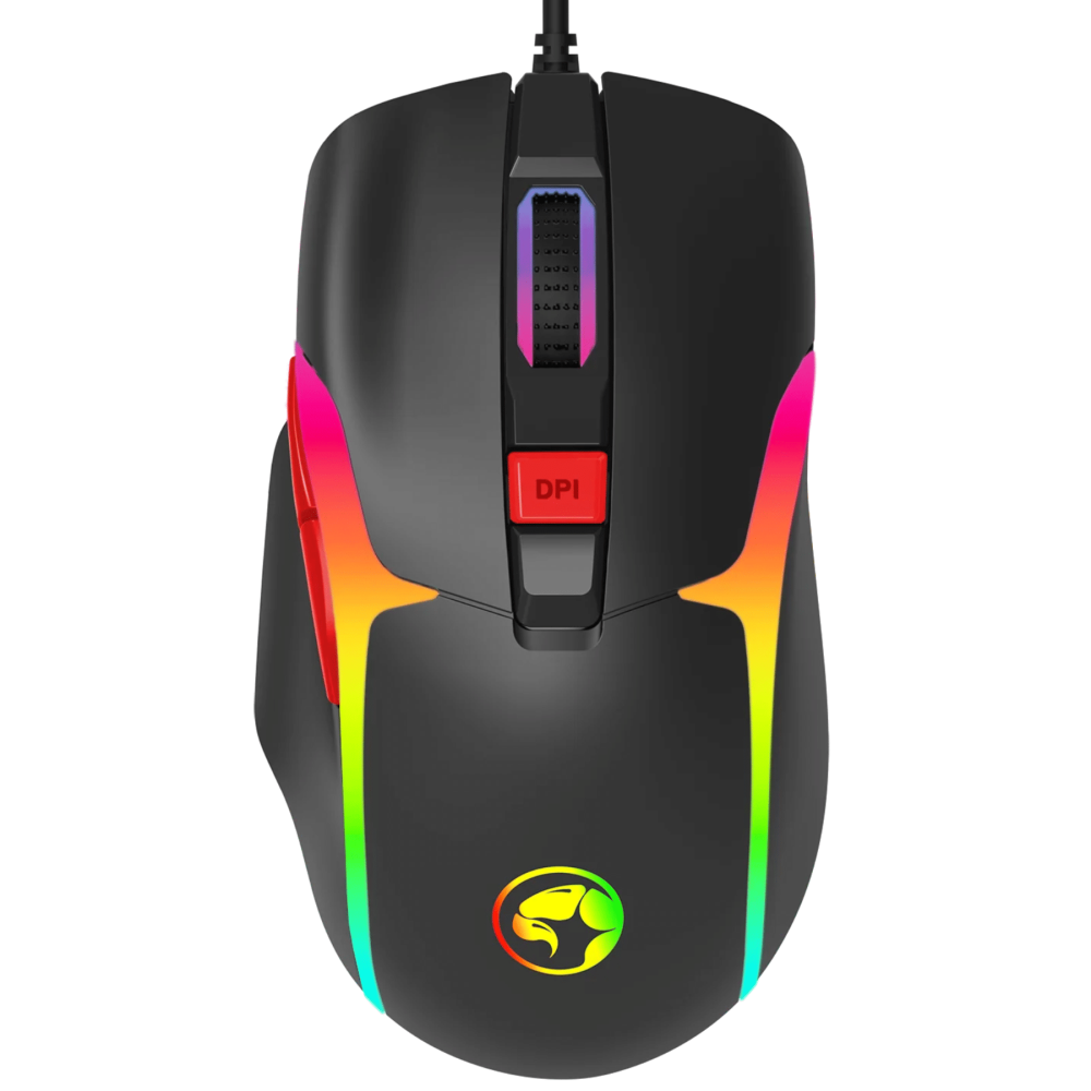 MOUSE GAMER MARVO M360 TEPO 70 RGB USB NEGRO12800DPI GAMING