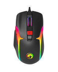 MOUSE GAMER MARVO M360 TEPO 70 RGB USB NEGRO12800DPI GAMING
