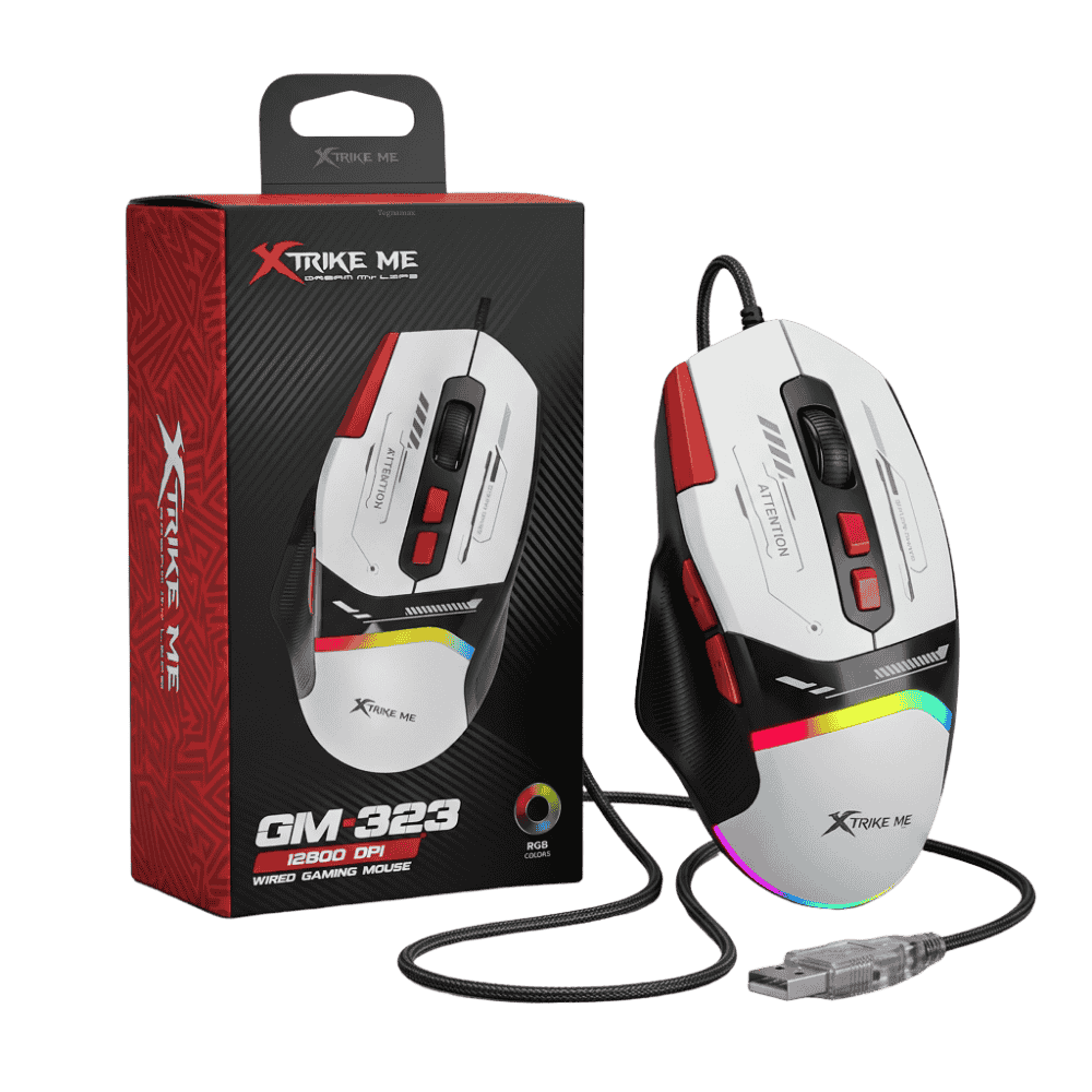 MOUSE XTRIKE ME GM-323 USB RGB 12800 DPI