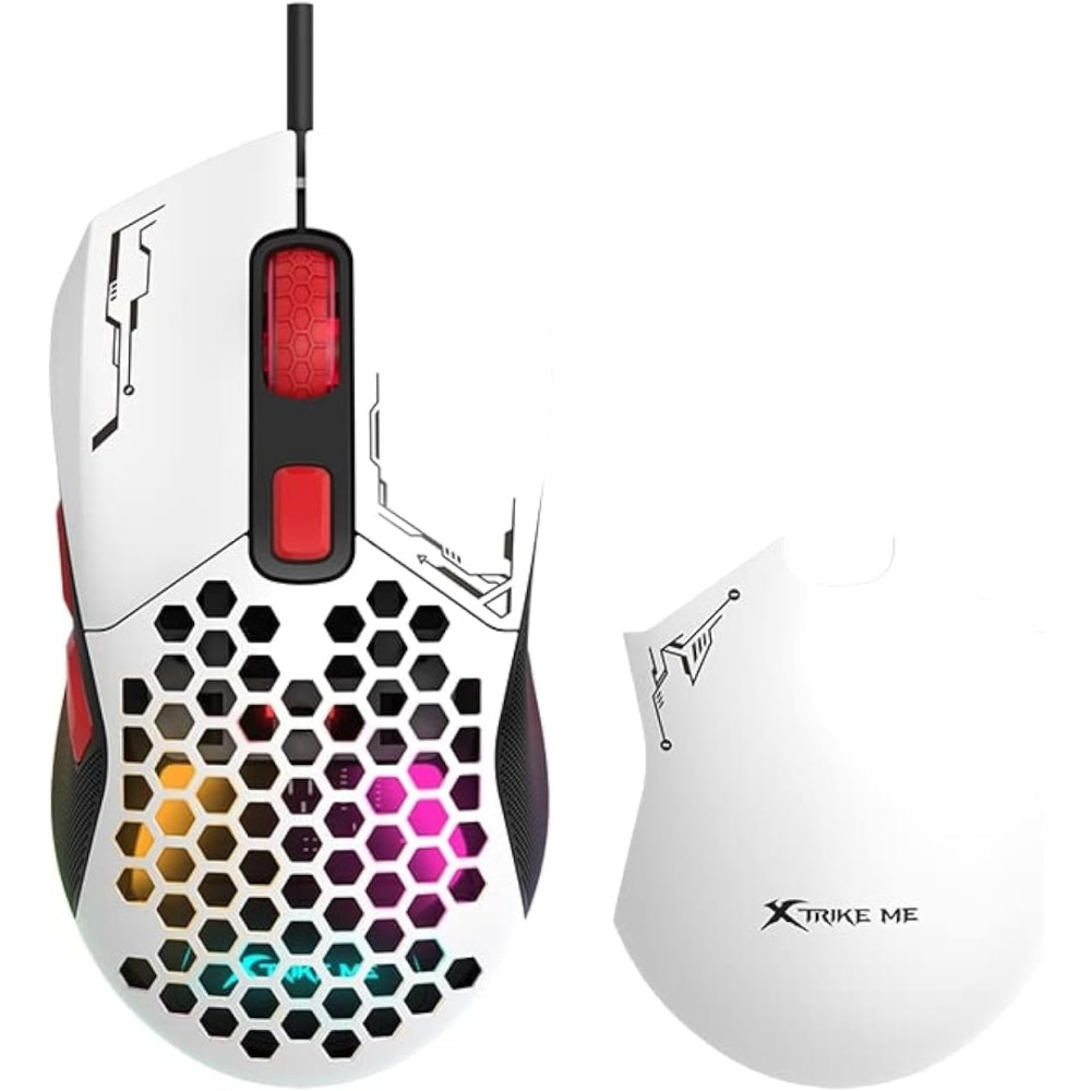 MOUSE XTRIKE ME GM-316W RGB USB BLANCO DESMONTABLE / MOUS0082