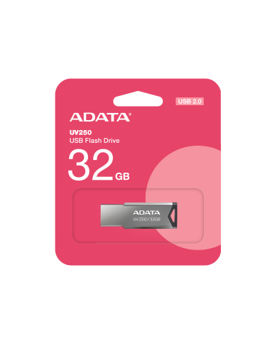 PENDRIVE ADATA 32GB UV250 METALICO PLATA USB2.0
