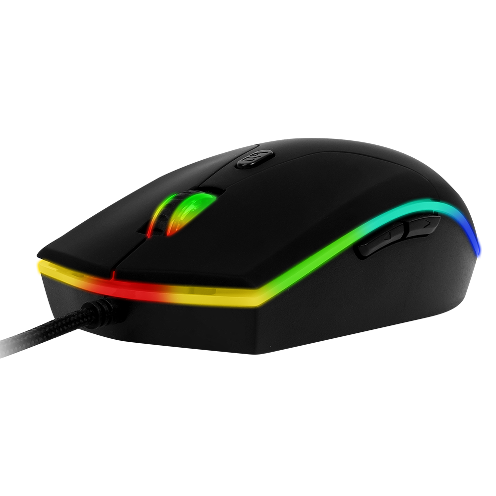 MOUSE GAMER MEETION GM23_2023 USB RGB CHROMATIC 200/12800DPI 6TECLAS 6D MACRO / PRO GAMING / 14-02-095