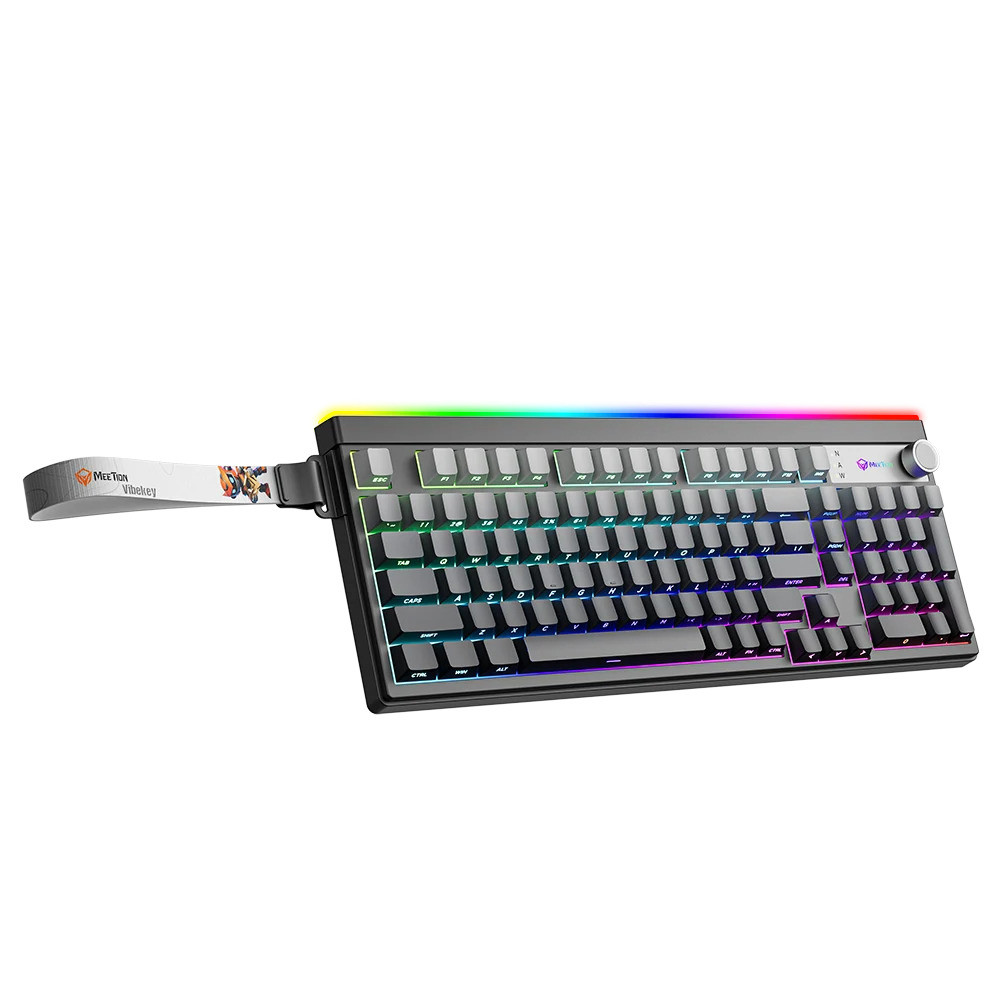 TECLADO DE MEMBRANA MEETION VIBEKEY B98 NEGRO 3-MODE RGB 99TECLAS USB/BLUETOOTH/2,4G (ES)