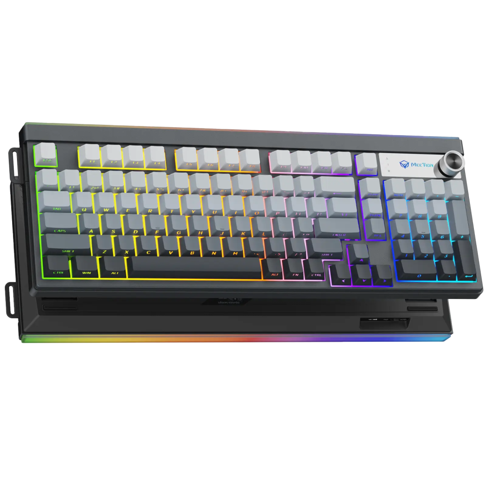 TECLADO DE MEMBRANA MEETION VIBEKEY B98 NEGRO 3-MODE RGB 99TECLAS USB/BLUETOOTH/2,4G (ES)