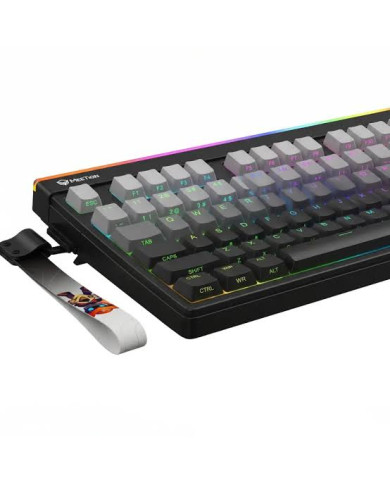 TECLADO DE MEMBRANA MEETION VIBEKEY B75 NEGRO 3MODE RGB 82TECLAS USB/BLUETOOTH/2,4G (ES)