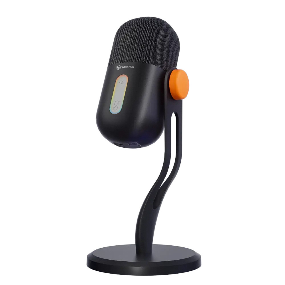 MICROFONO GAMER TACTIL MEETION MC16 NEGRO RGB 48KHz USB-C CON CANCELACION DE RUIDO