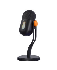 MICROFONO GAMER TACTIL MEETION MC16 NEGRO RGB 48KHz USB-C CON CANCELACION DE RUIDO