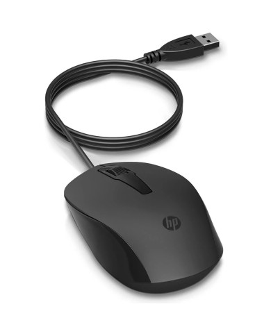 MOUSE USB HP 150 NEGRO 160DPI AMBIDIESTRO ERGO