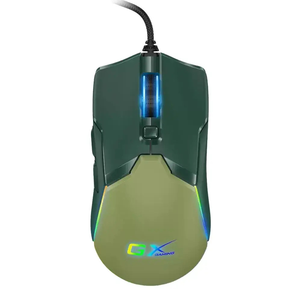 MOUSE GAMER GENIUS M700 ARMY GREEN RGB SCORPION GAMING GX 7200DPI