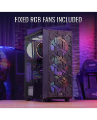 CASE AEROCOOL HIVE RGB VIDRIO NEGRO 206x457x380mm