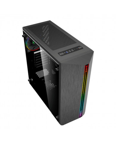 CASE GAMEMAX SHINE G517 NEGRO 400x185x470mm VIDRIO RAINBOW