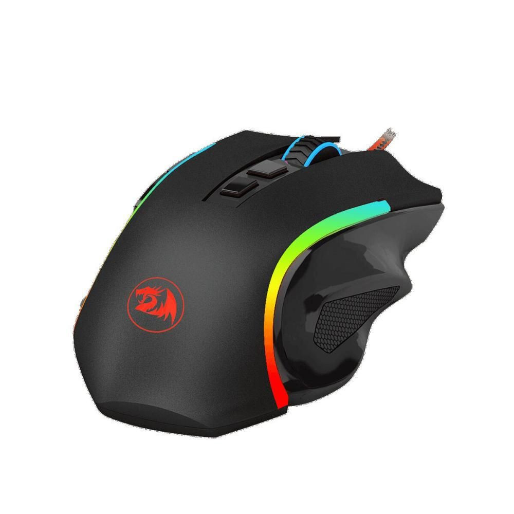 MOUSE REDRAGON GRIFFIN M607 NEGRO RGB USB 7200DPI 7BOT