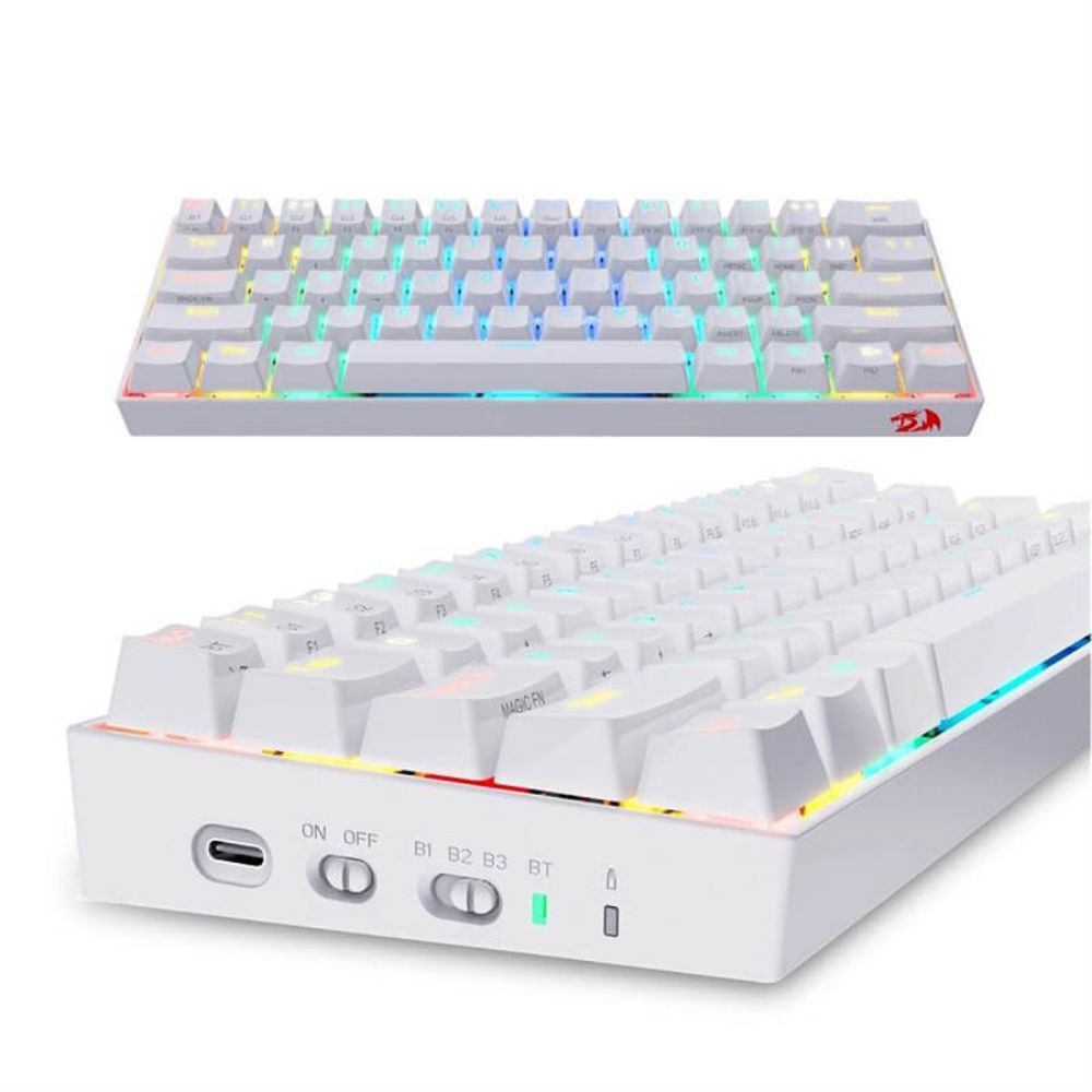 TECLADO REDRAGON K530 RGB DRACONIC BLANCO WIRELESS BROWN-SWITCH MECANICO