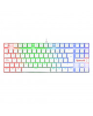 TECLADO REDRAGON K552W RGB BLANCO KUMARA BLUE-SWITCH ES MECANICO