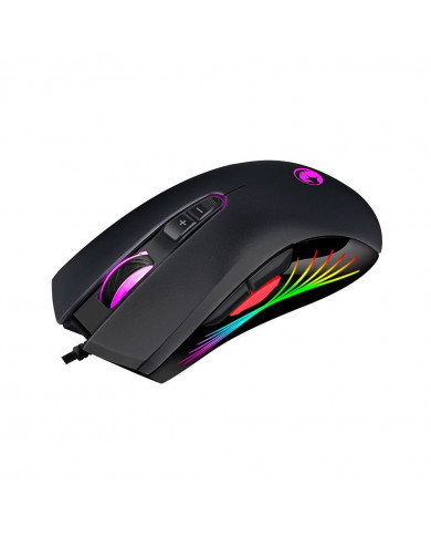 MOUSE MARVO M519 RGB USB NEGRO 12000DPI 8-BOT ERGO
