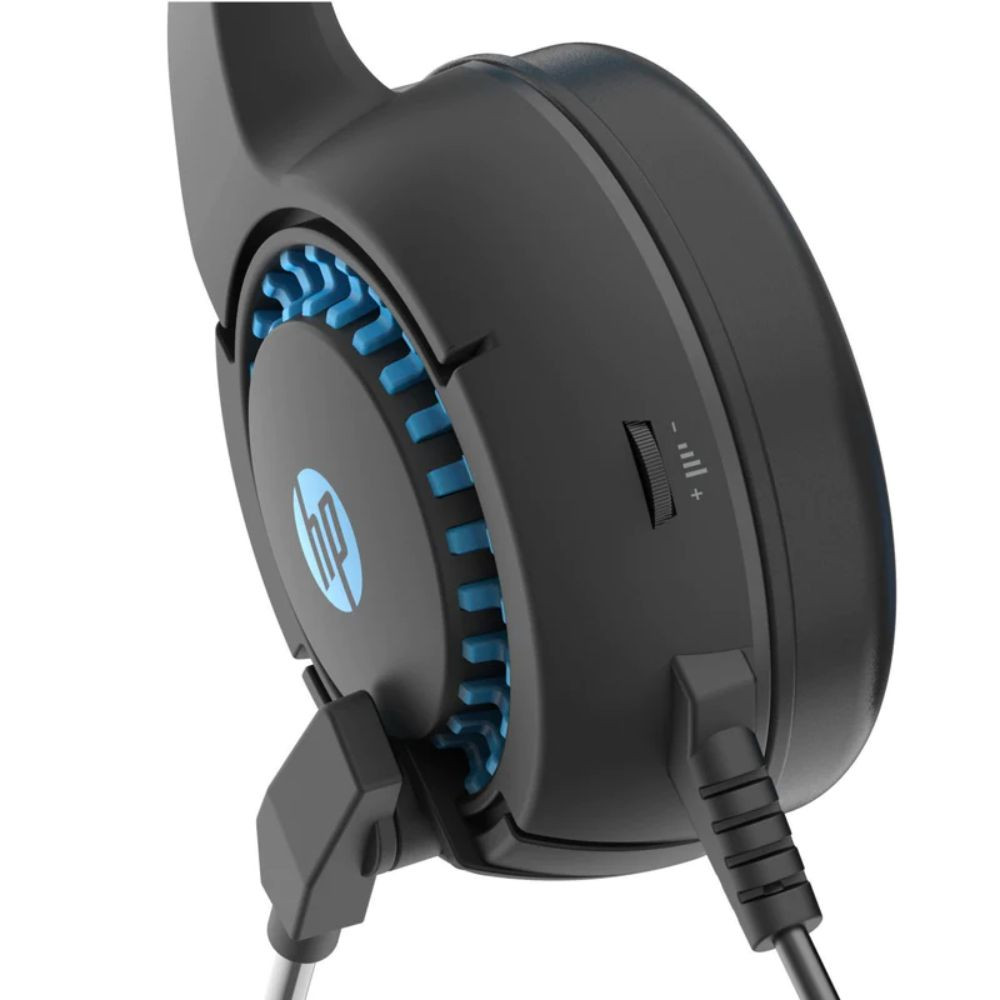 HEADSET HP DHE-8011UM USB+3.5 mm LED AZUL ONEAR