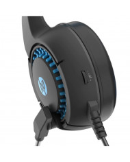 HEADSET HP DHE-8011UM USB+3.5 mm LED AZUL ONEAR